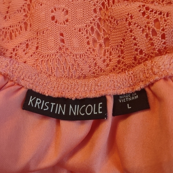 Kristen Nicole women's size large pink knit blouse shirt top - Picture 7 of 8